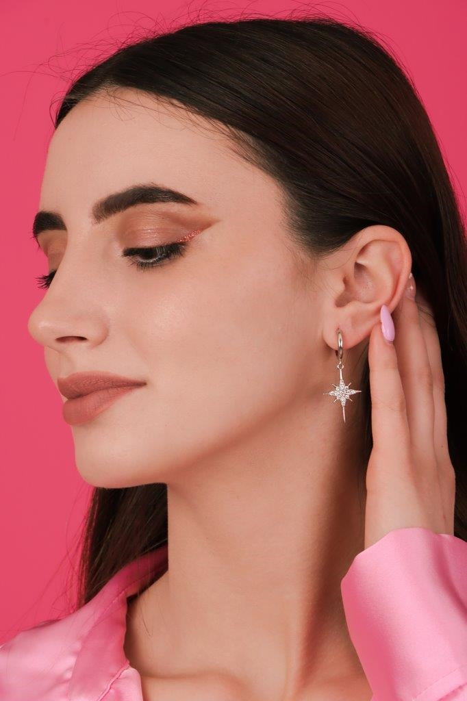 Ohrringe mit Zirkonia Stern