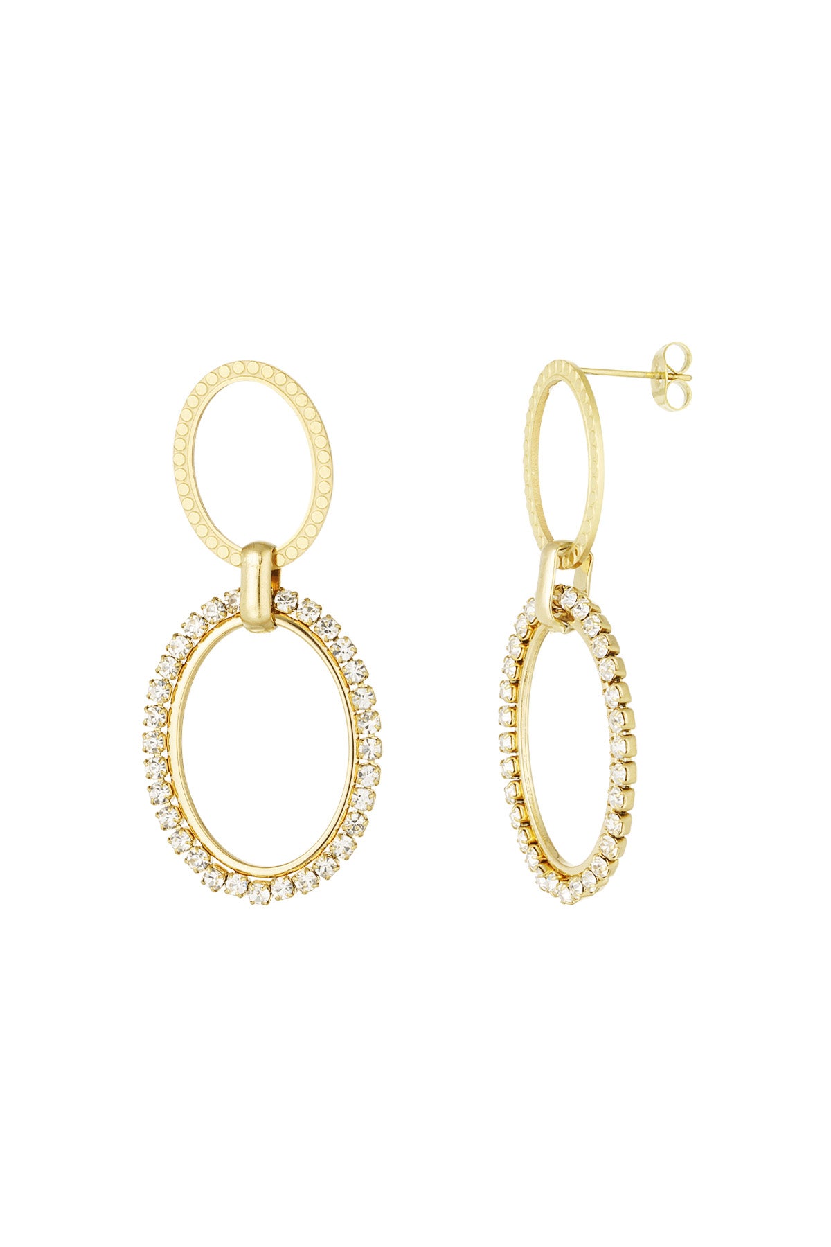 Ohrringe oval mit Diamantanhänger