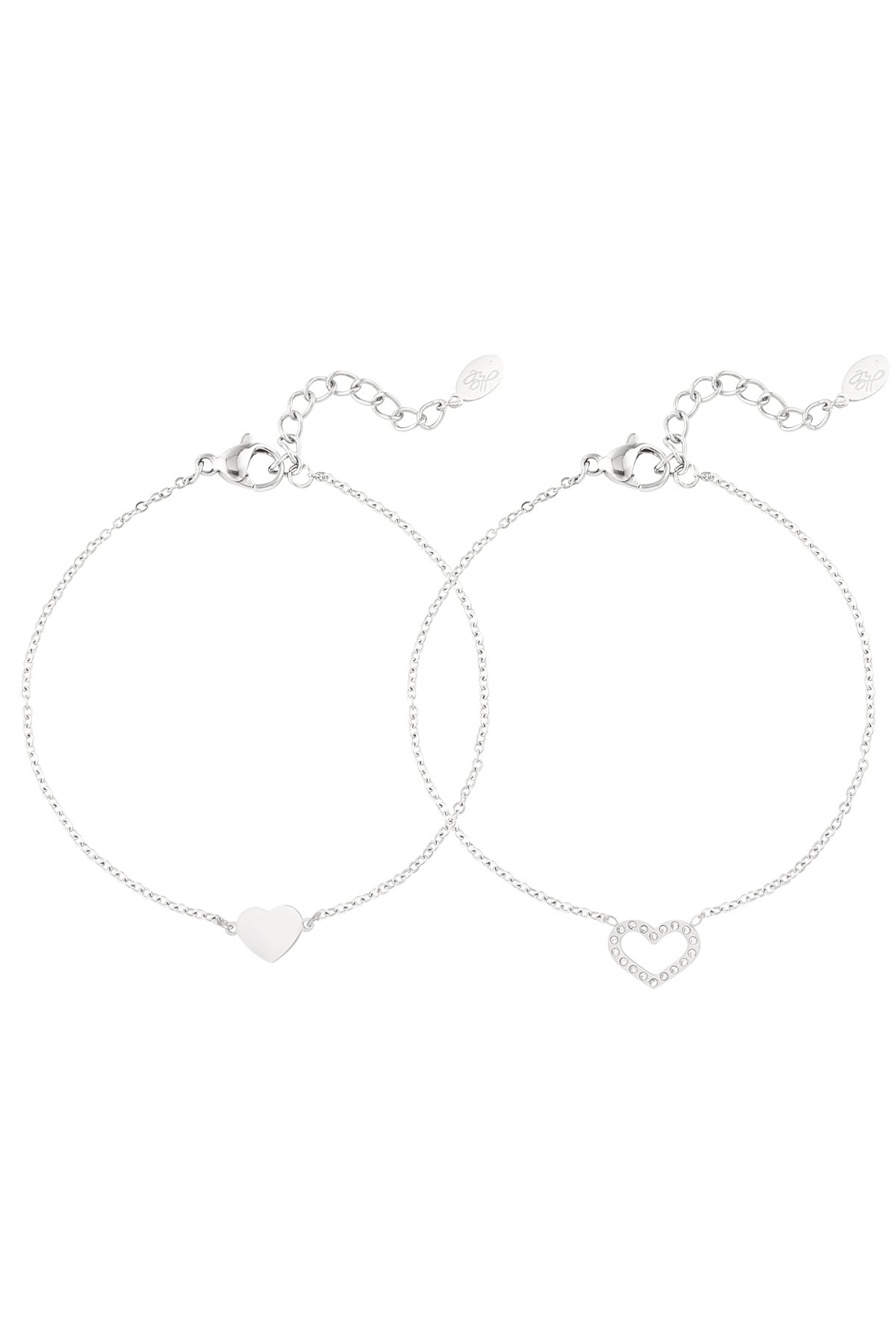 Armband mit 2 Herzen