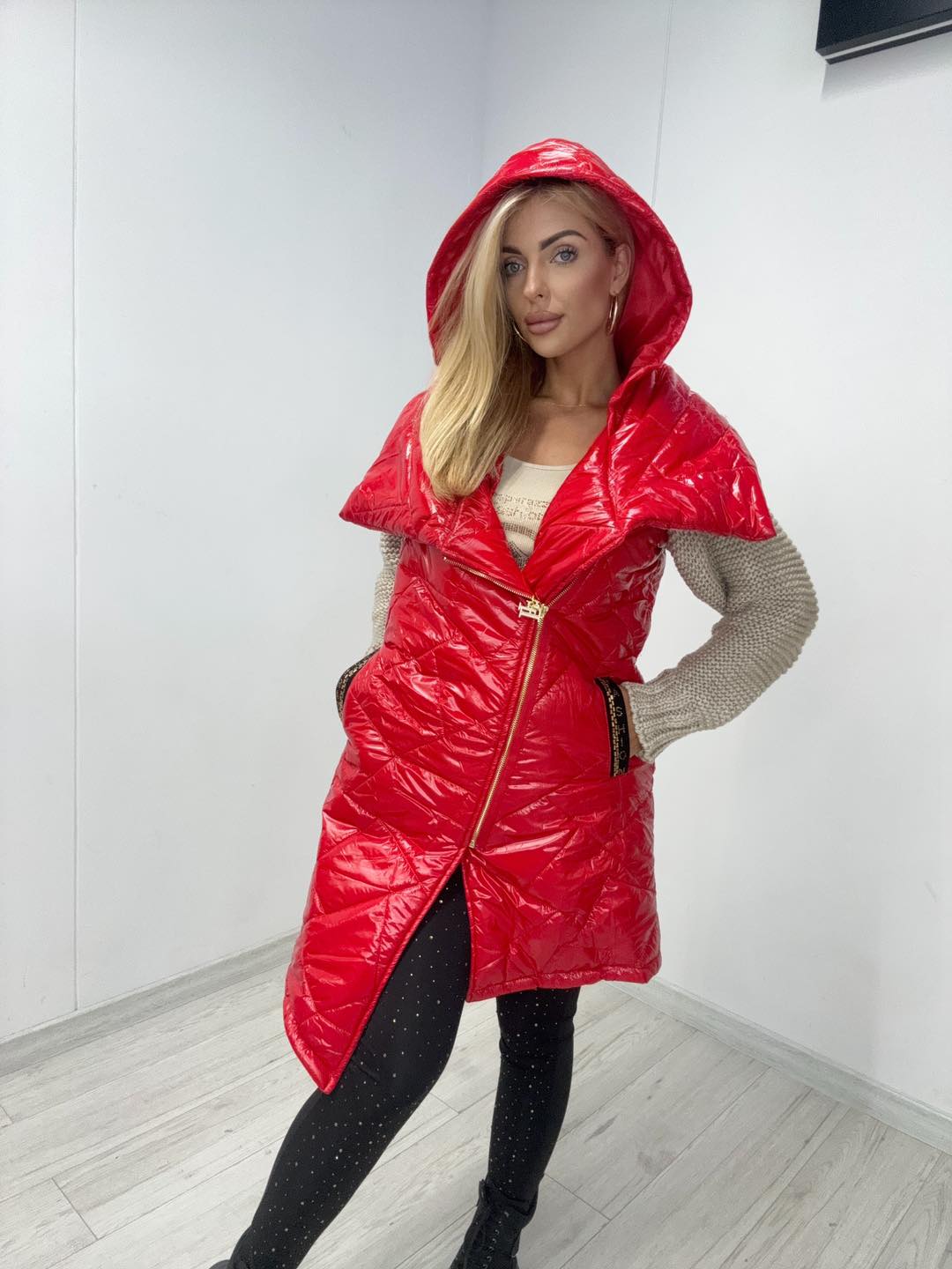 Jacke mit Pulloverärmel