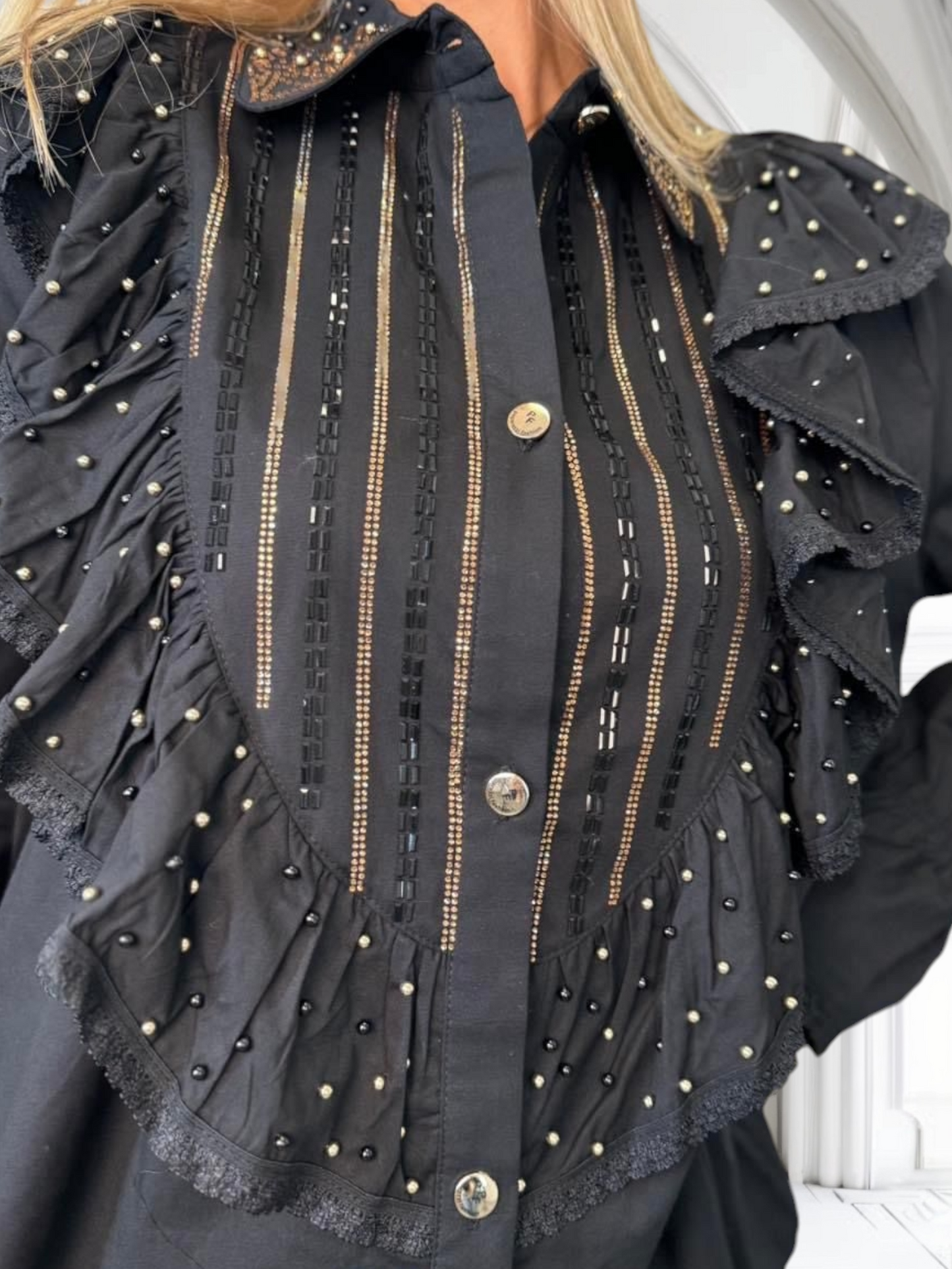 Hemdbluse Schwarz