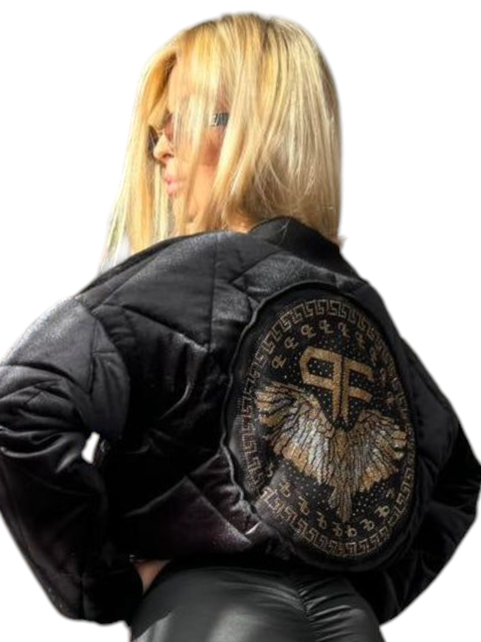 Jacke Schwarz Samt