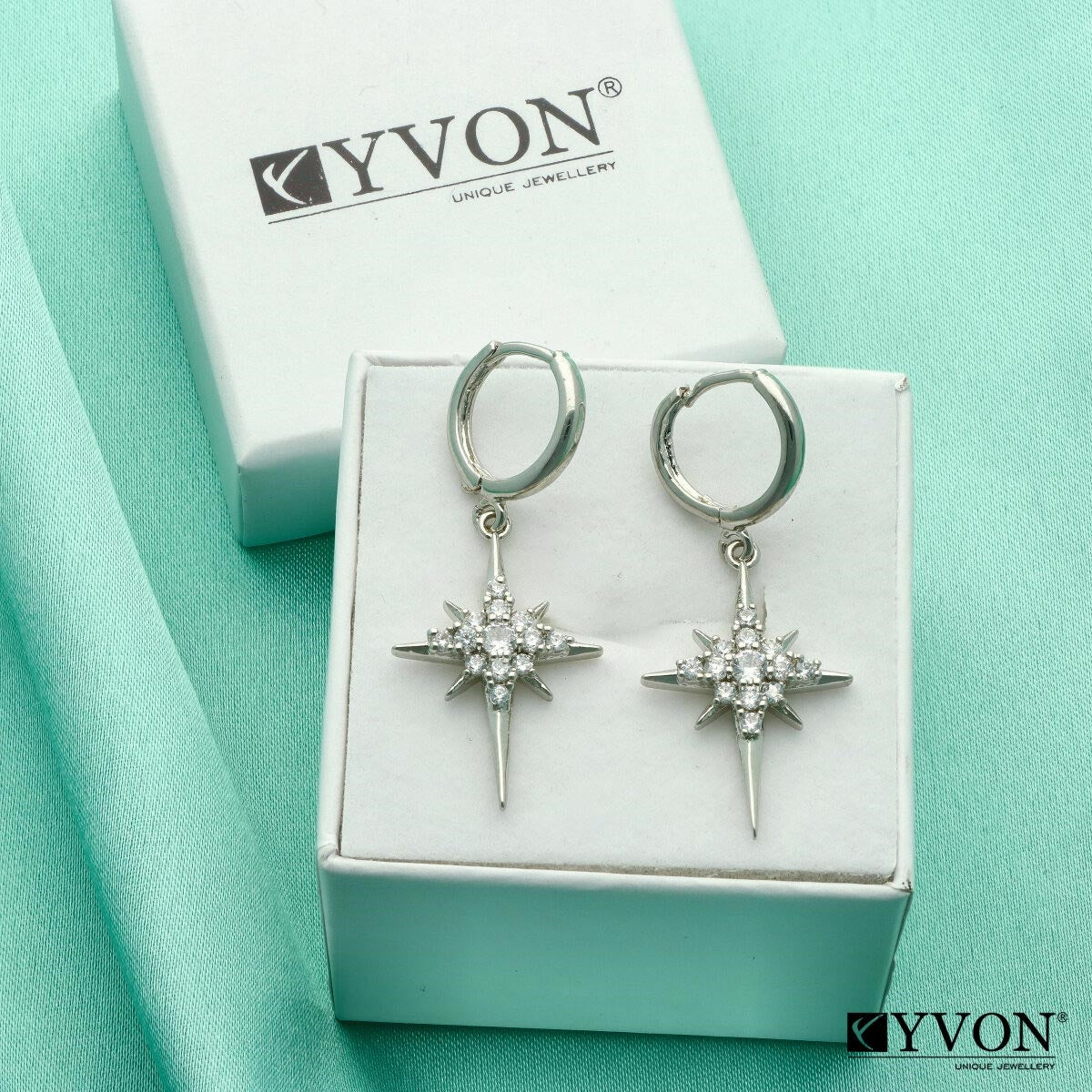 Ohrringe mit Zirkonia Stern