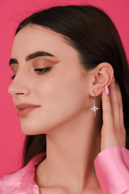 Ohrringe mit Zirkonia Stern
