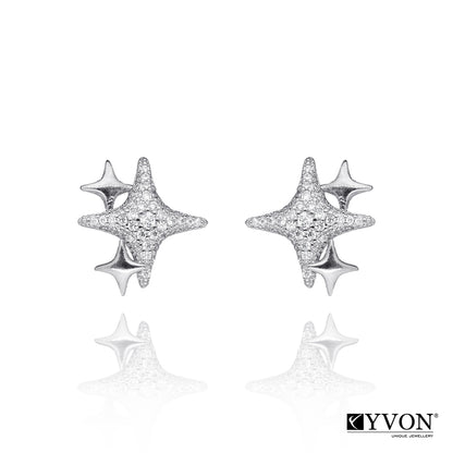 Ohrringe mit Zirkonia Stern