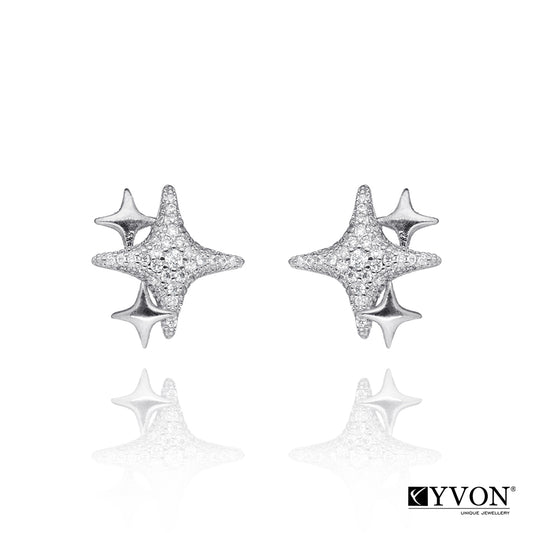 Ohrringe mit Zirkonia Stern