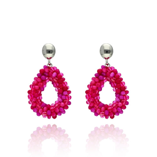 Ohrringe Tropfen Pink