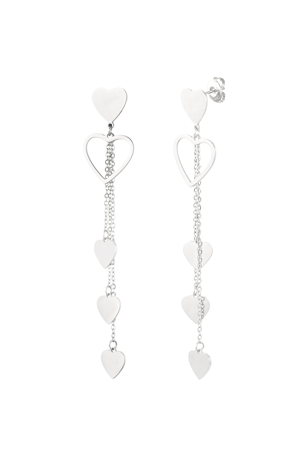 Ohrringe hängend mit Herzen