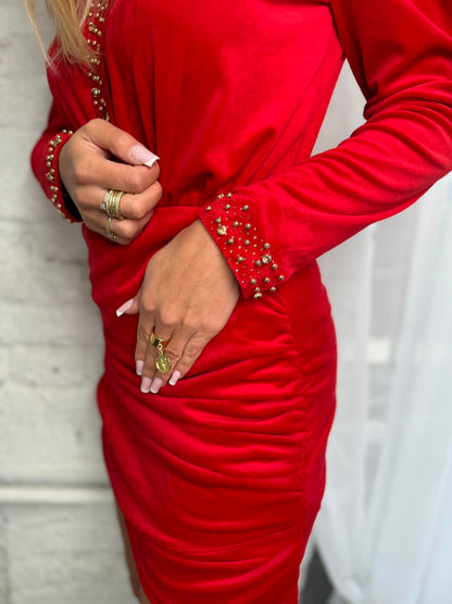 Kleid aus weichem Samt