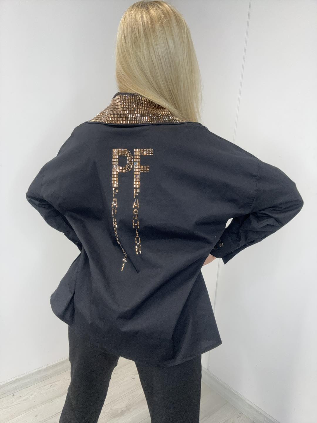 Hemdbluse Schwarz PF