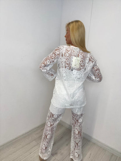 SET Oberteil + Hose mit Spitze