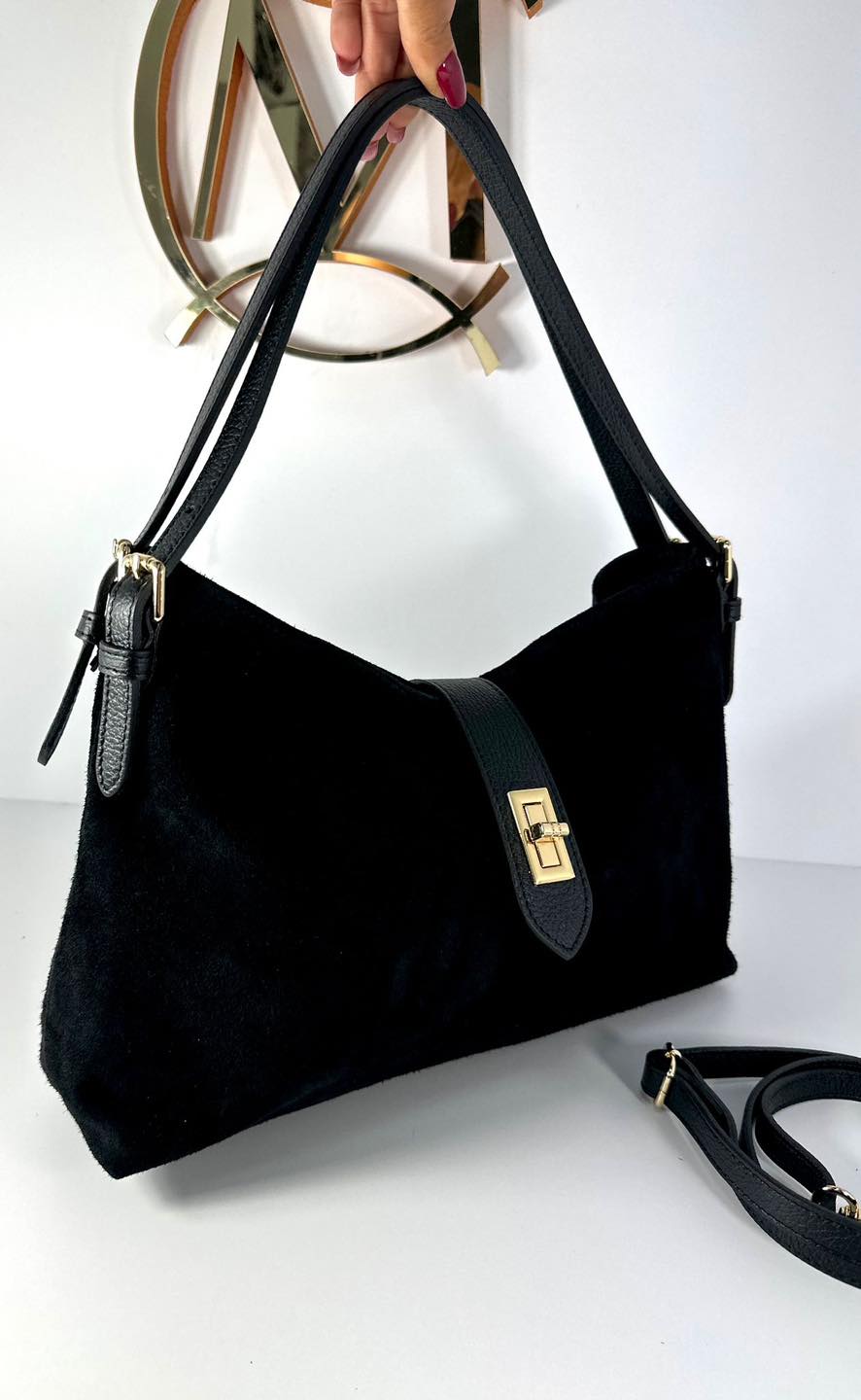 Handtasche Wildleder