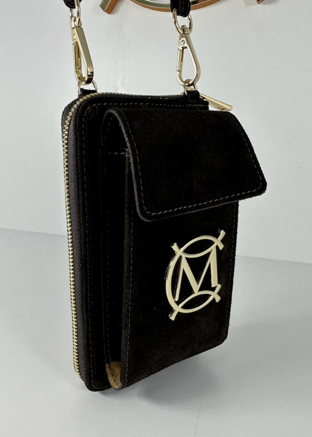 Umhängetasche/Portemonnaie Wildleder