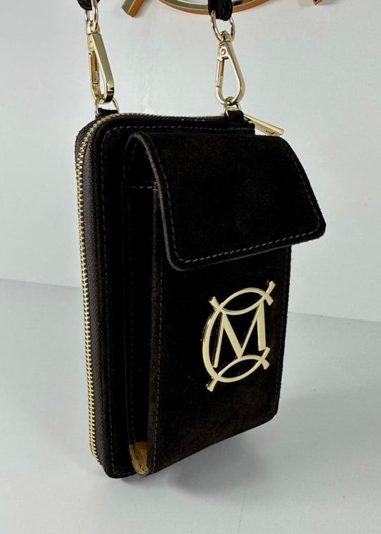 Umhängetasche/Portemonnaie Wildleder