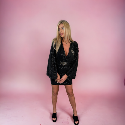 Kleid mit Pailletten